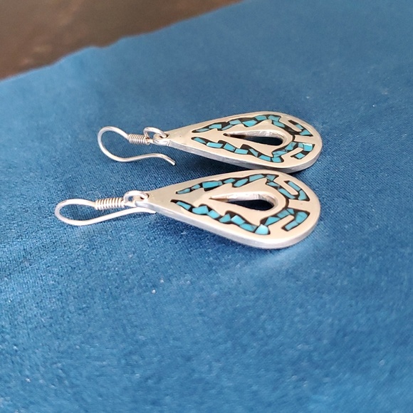 Mexican Silver earrings, never worn. - Picture 2 of 5